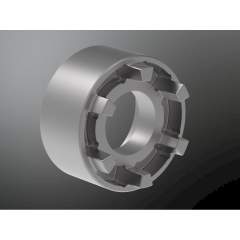 KTR 600300054517. Ruflex size 3 compl. 1 disk spring Ø45H7 keyway to  DIN 200Nm + RU friction flange f. Rotex 48