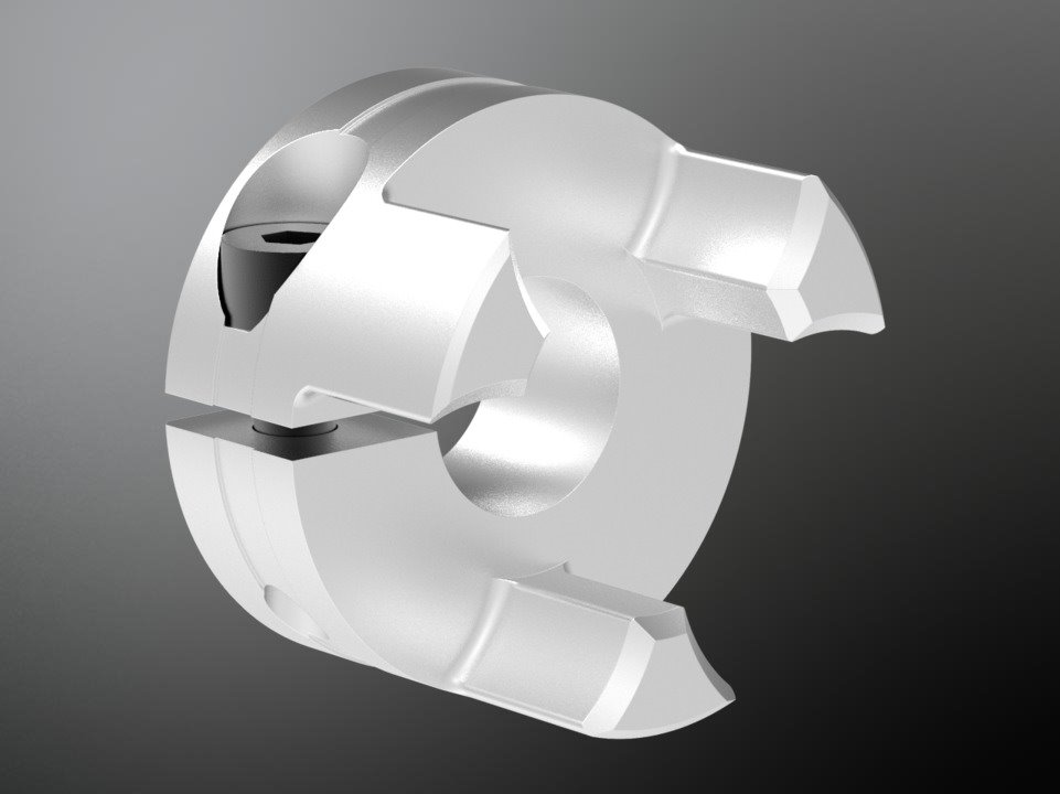 KTR 550167160955. Rotex GS 16 AL-H clamp hub C 2.8 Ø9H7 o. Nut 