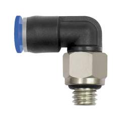 Riegler 148820.Push-in L-fitting »Blue Series« mini, rotating, M6x1