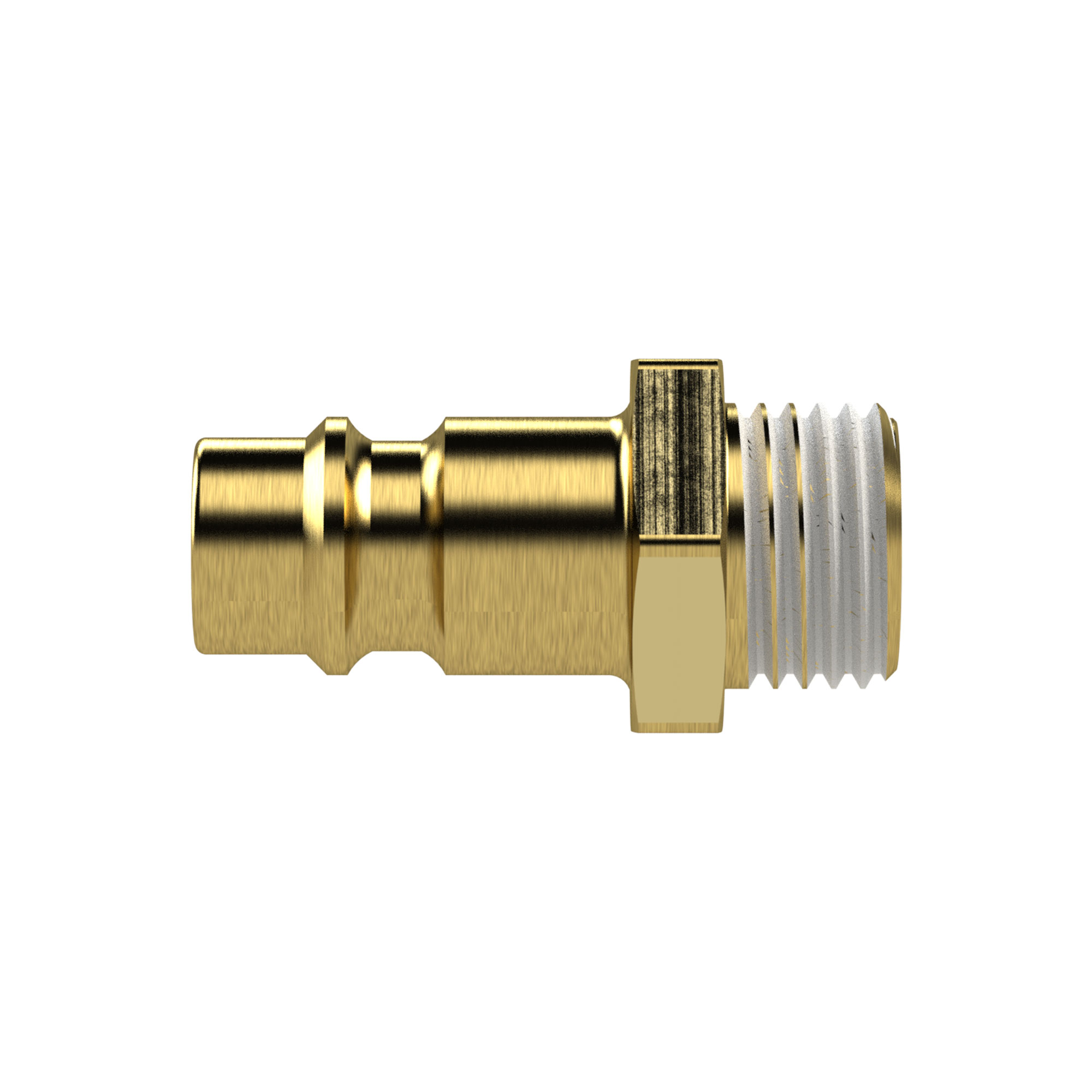 Nipple, I.D. 7.2 - 7.8, bright brass, G 1/2 ET, Thread coating - Riegler 125656