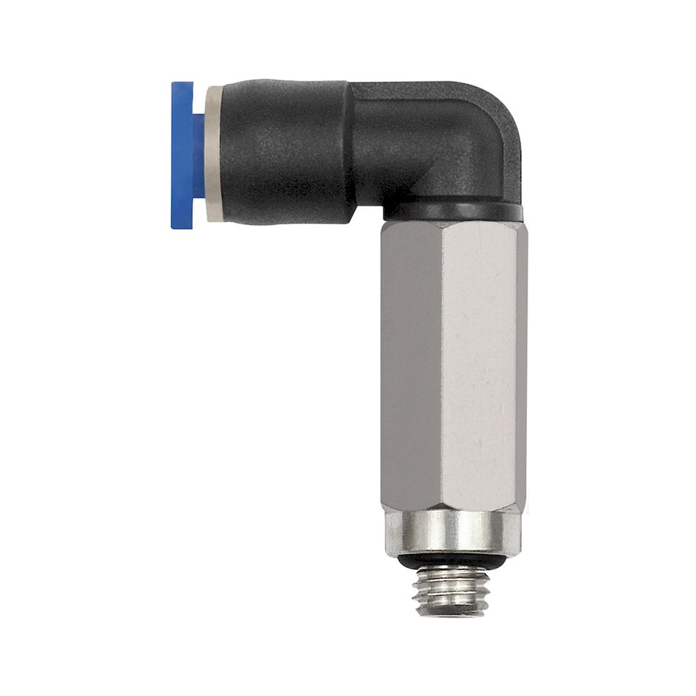 Riegler 148827.Push-in L-fitting »Blue Series« mini, Long, rotating, M3