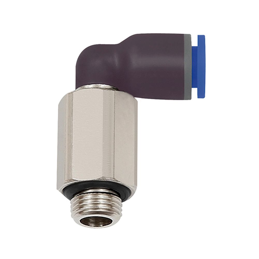 Riegler 109307.Push-in L-fitting »Blue Series« long, rotating, G 1/4 o.
