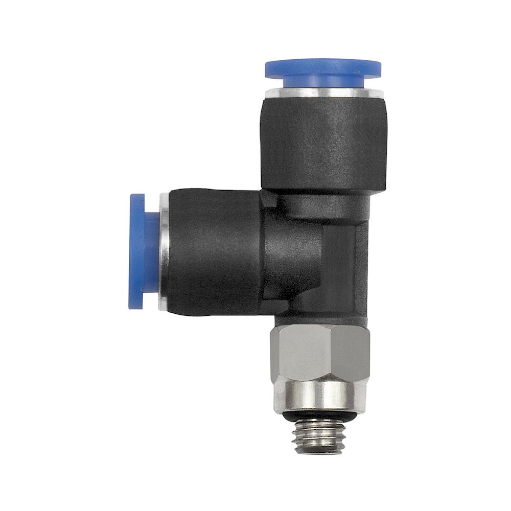 Riegler 148856.Push-in T-fitting »Blue Series« mini, L-shape, rotating, M6