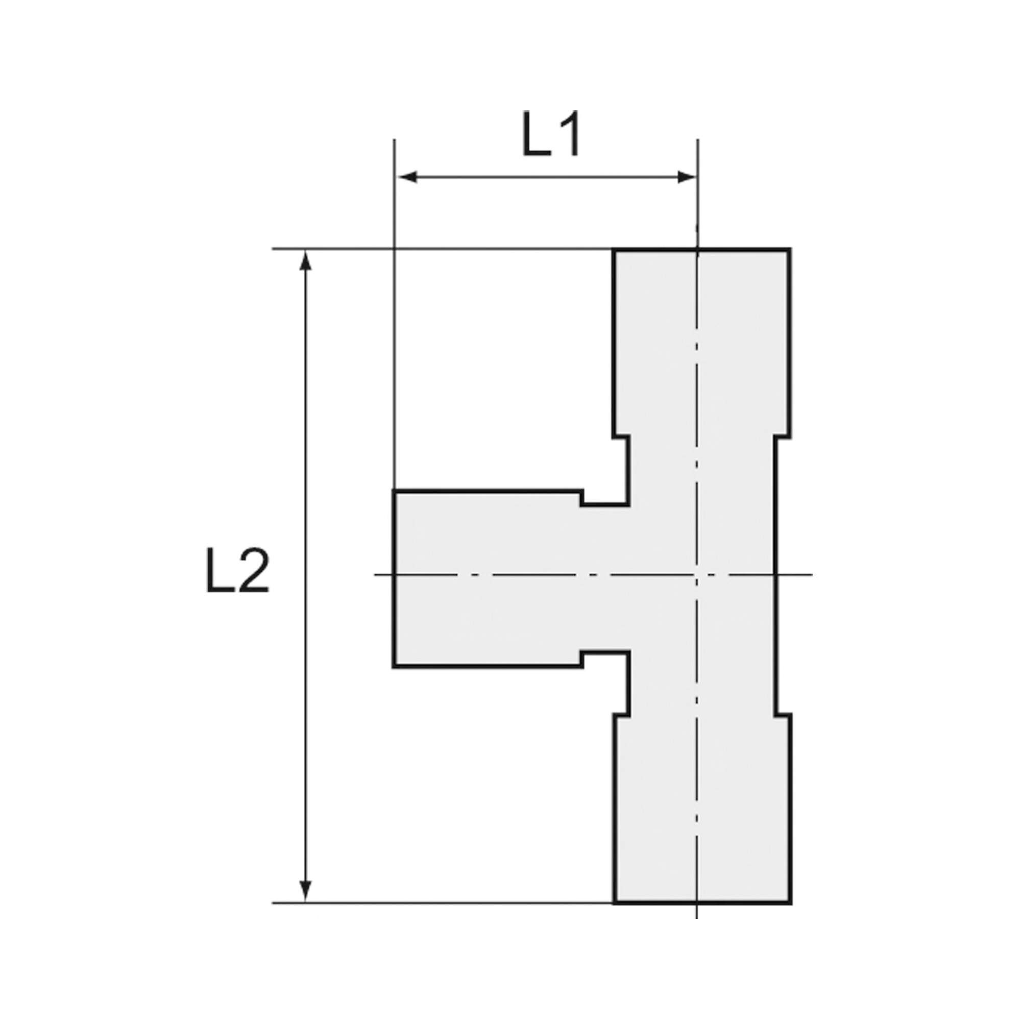 Push-in T-connector, Plug nipple 10 mm »Blue Series«, hose Ø 6 - Riegler 135797