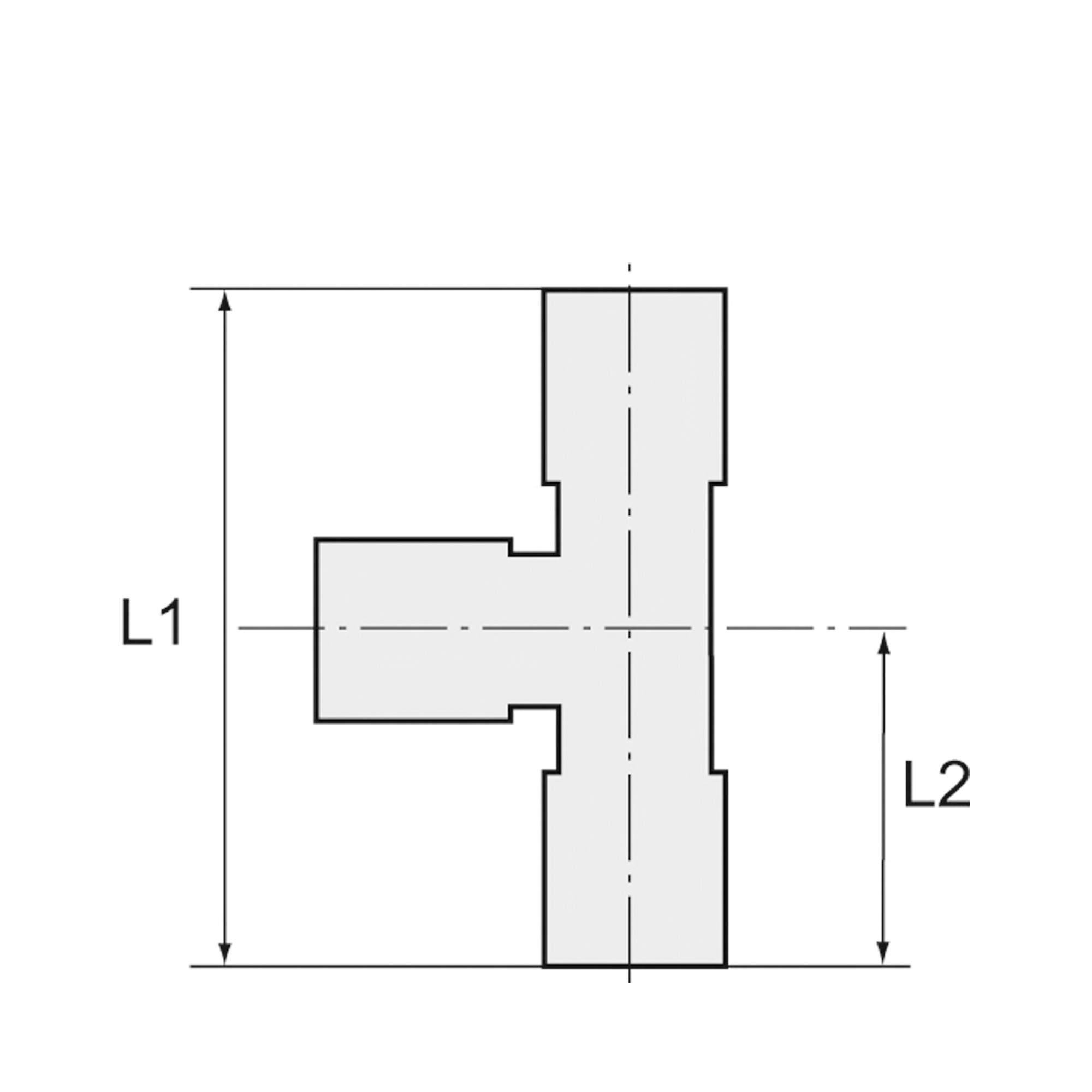 Push-in T-fitting »Blue Series«, L-shape, rotating, G 1/2 o. - Riegler 109541