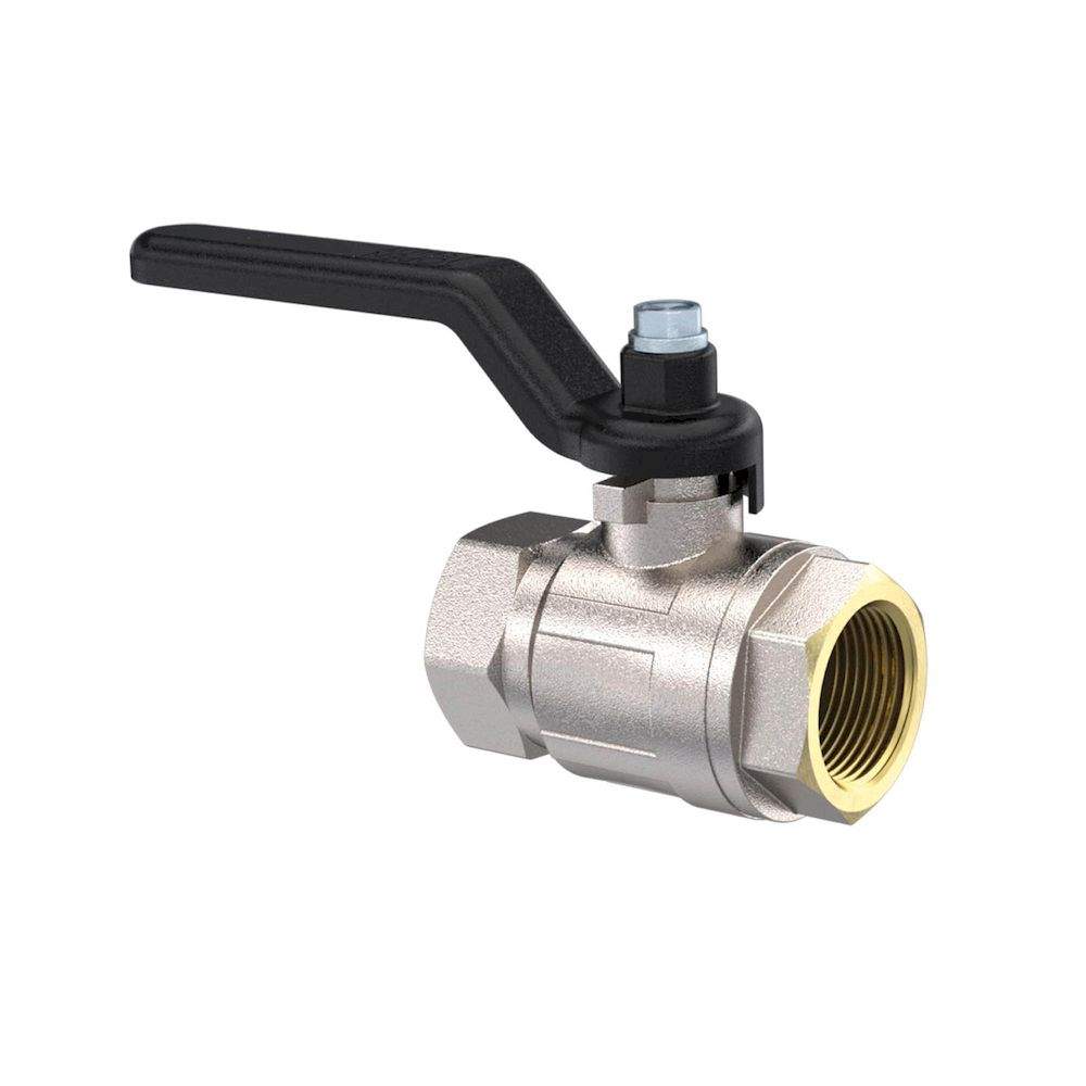 Riegler 129124.Ball valve standard type, IT/IT, nickel-plated brass, G 1/2