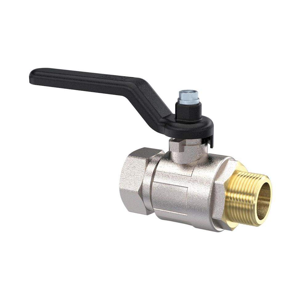 Riegler 129139.Ball valve standard type, IT/ET, nickel-plated brass, G 2