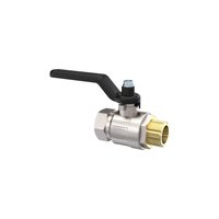 Riegler 129134.Ball valve standard type, IT/ET, nickel-plated brass, G 1/2