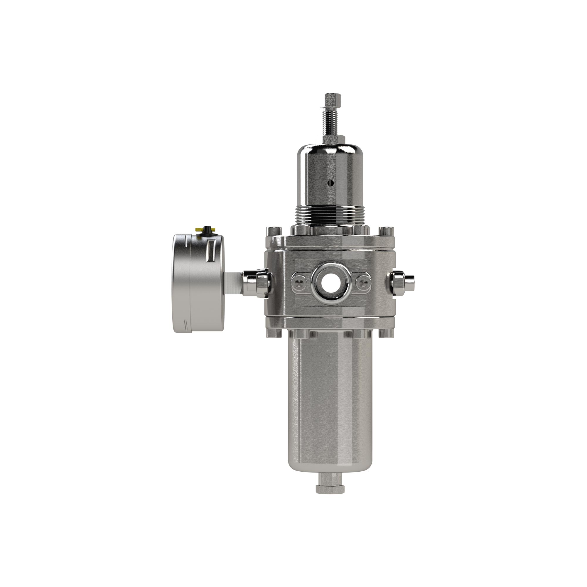 Stainless steel filter regulator 1.4404, rever. G 1/2, 1 - 15 bar - Riegler 129274