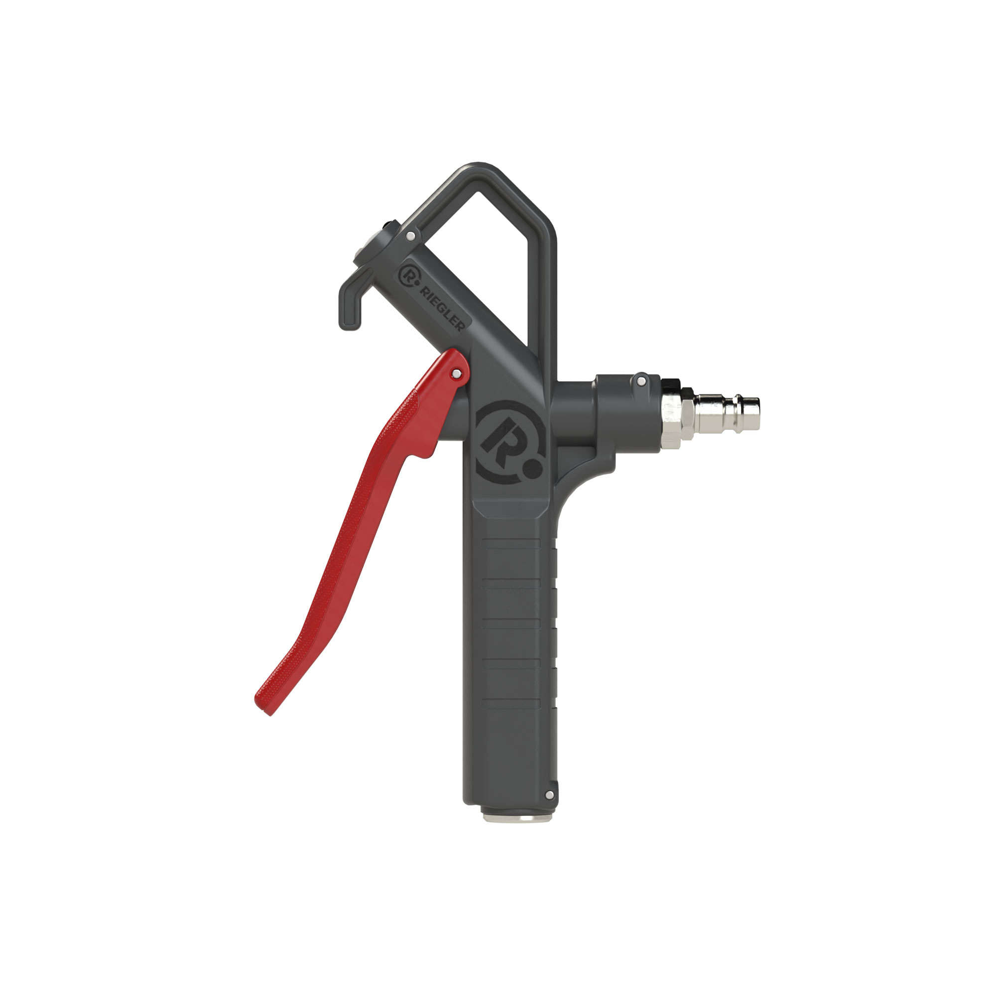 Blow gun, without nozzle, connectable on top, Push-in plug DN 7.2 - Riegler 129366