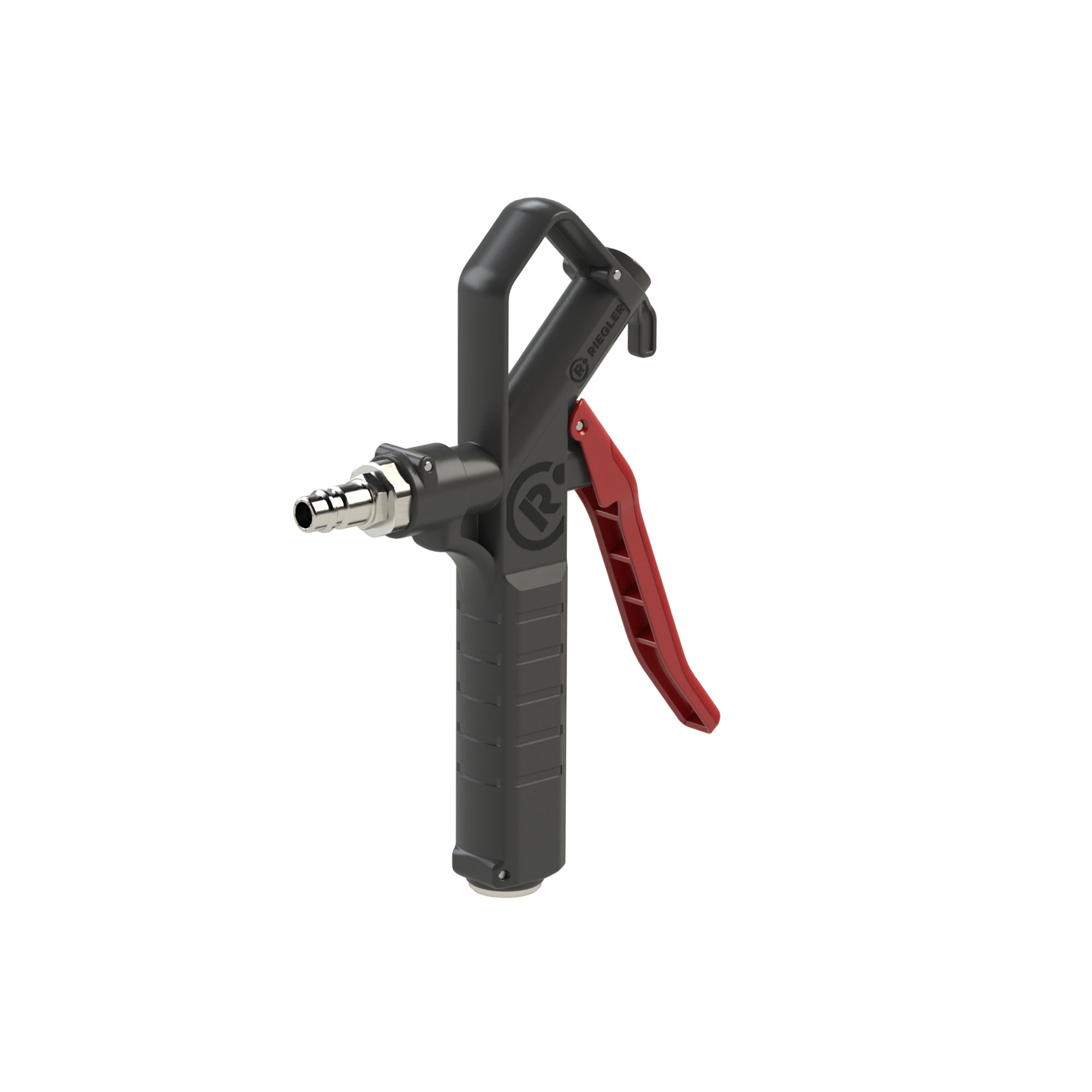 Blow gun, without nozzle, connectable on top, Push-in plug DN 7.2 - Riegler 129366