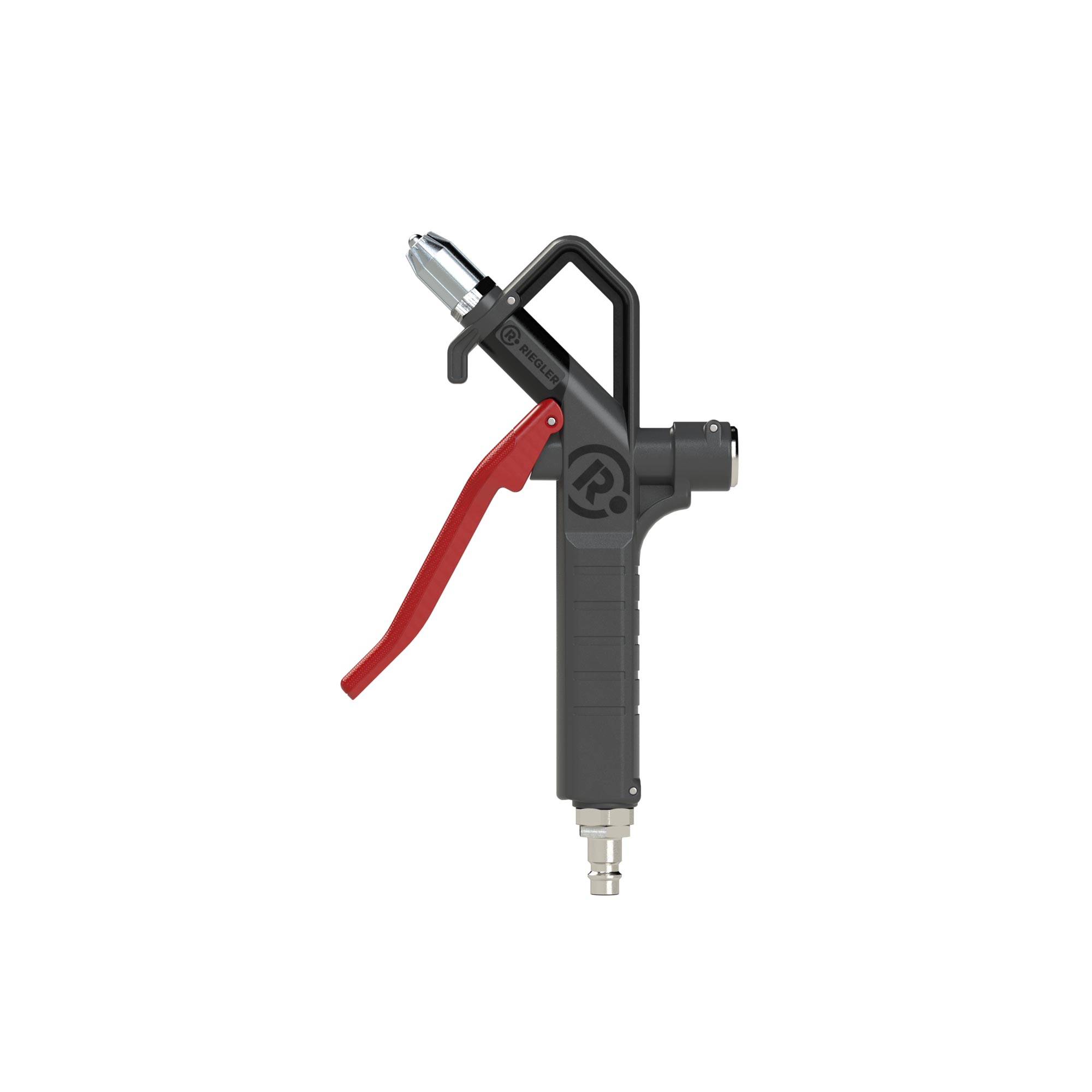 Blow gun, safety nozzle, connectable below, Push-in plug DN 7.2 - Riegler 129391