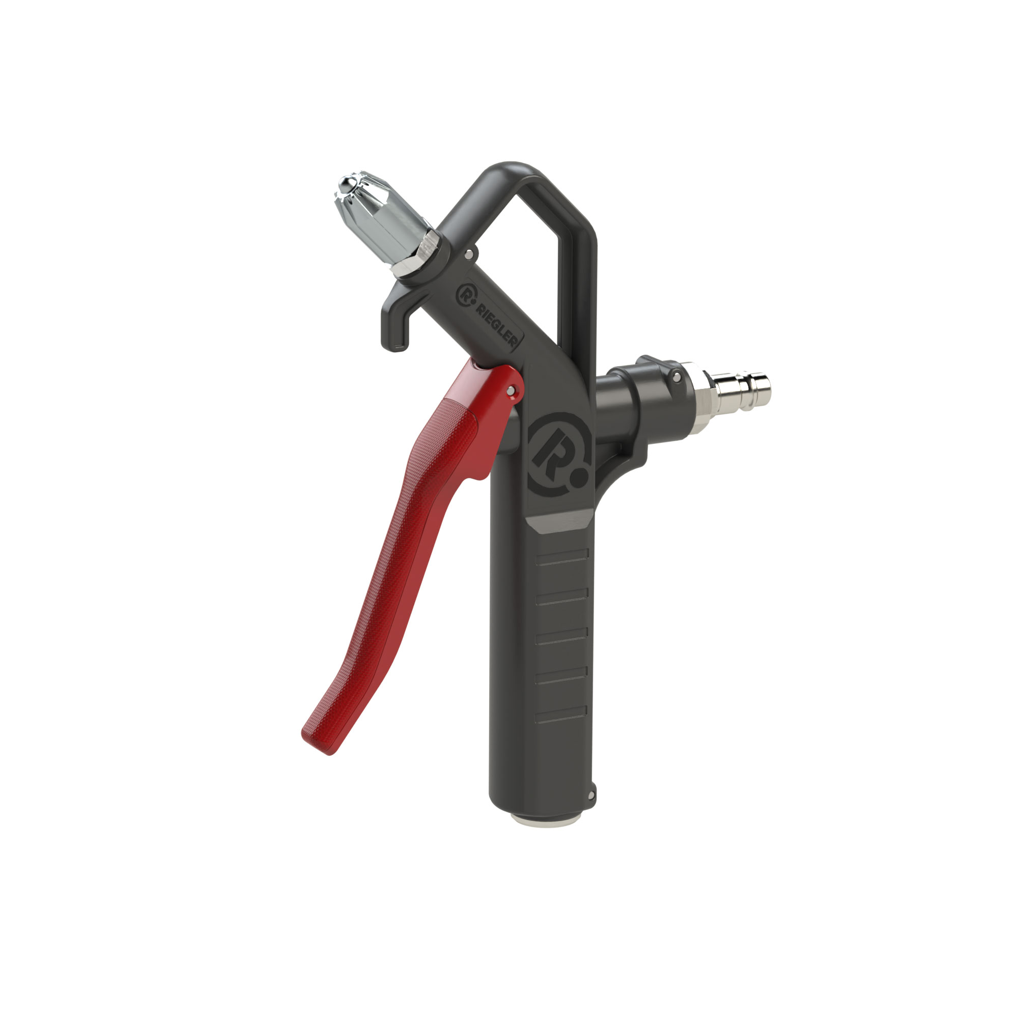 Blow gun, safety nozzle, connectable on top, Push-in plug DN 7.2 - Riegler 129396