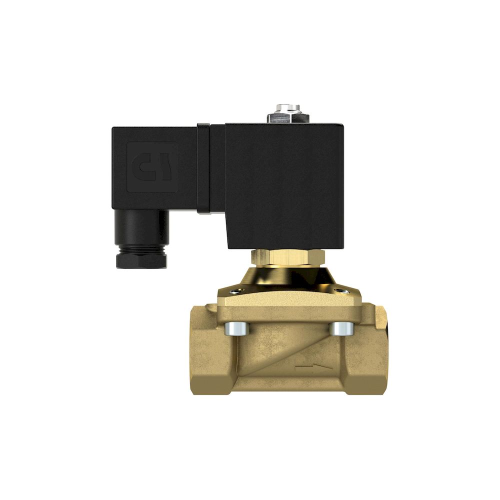 Riegler 129400.2/2 solenoid valve, NC, G38, PN 0-12, FPM, comb. opera., 230V AC