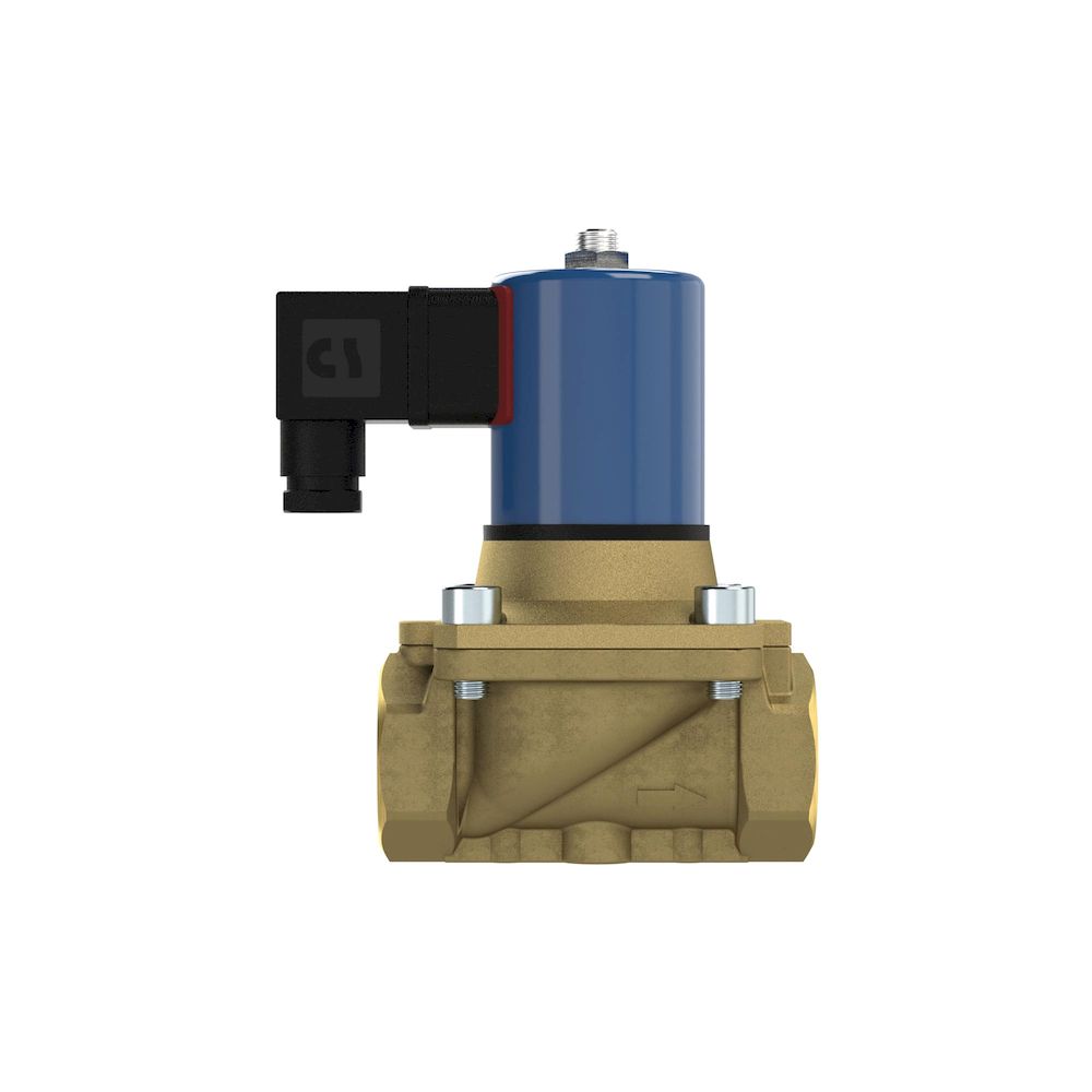 Riegler 129402.2/2 solenoid valve, NC, G34, PN 0-12, FPM, comb. opera., 230V AC