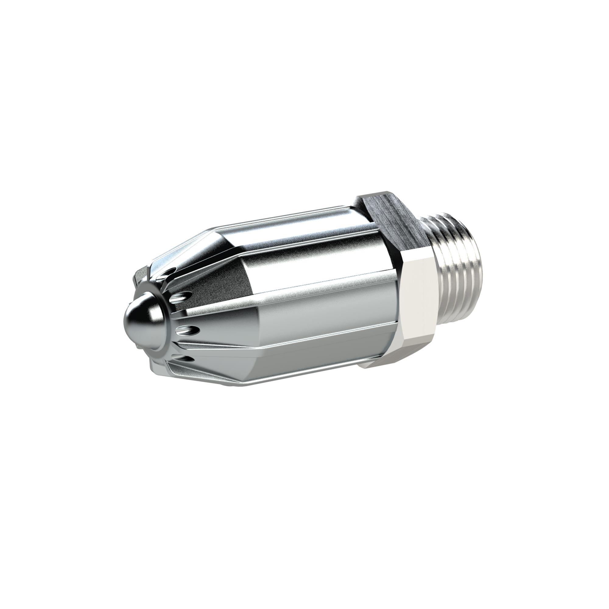 Lärmarme Runddüse, M12x1,25, Zink, Aluminium, Düsen-Außen-ø 17 mm - Riegler 129880