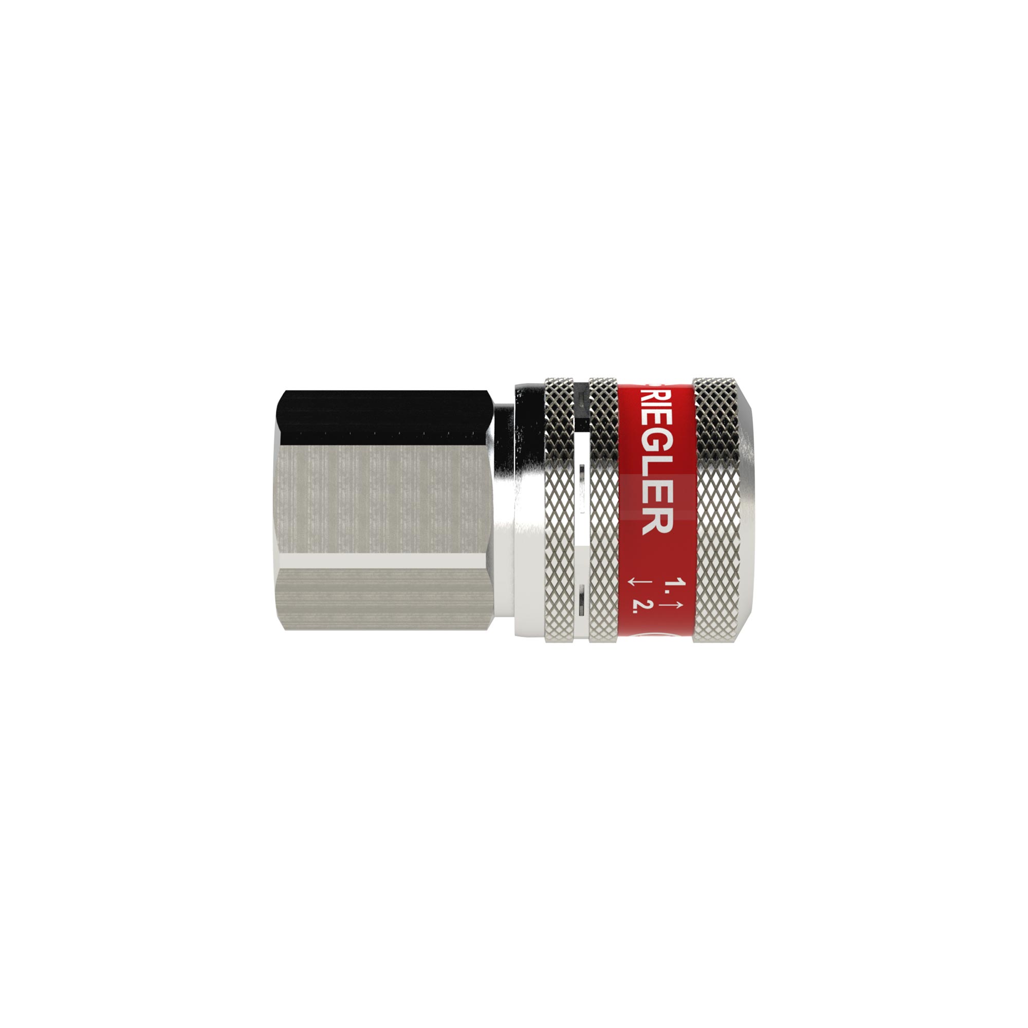 Safety coupling I.D. 7.8, SEK type, nickel-plated brass, G 1/4 IT - Riegler 129969