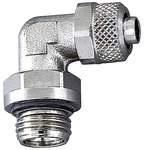 Riegler 110547.Angled screw-in fitting, rotating, G 1/4 o., for hose 6/4 mm