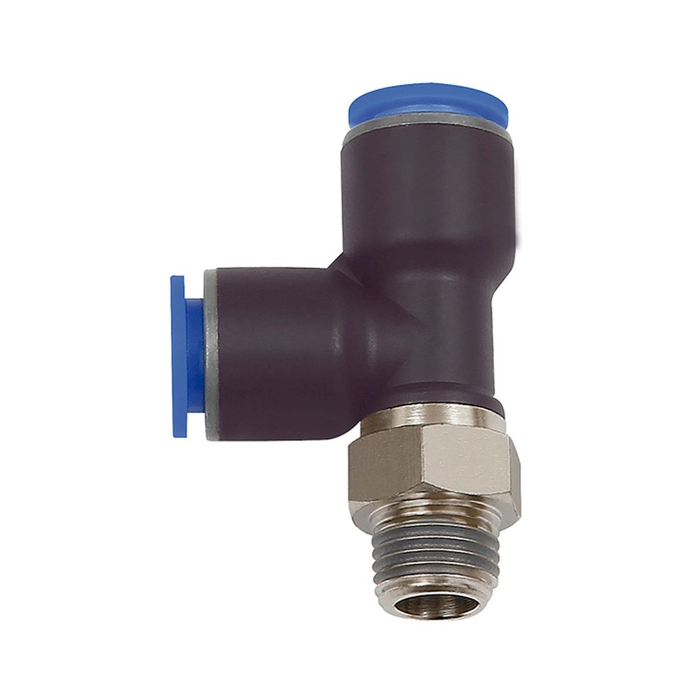 Riegler 109555.Push-in T-fitting »Blue Series«, L-shape, rotating, R 3/8 o.
