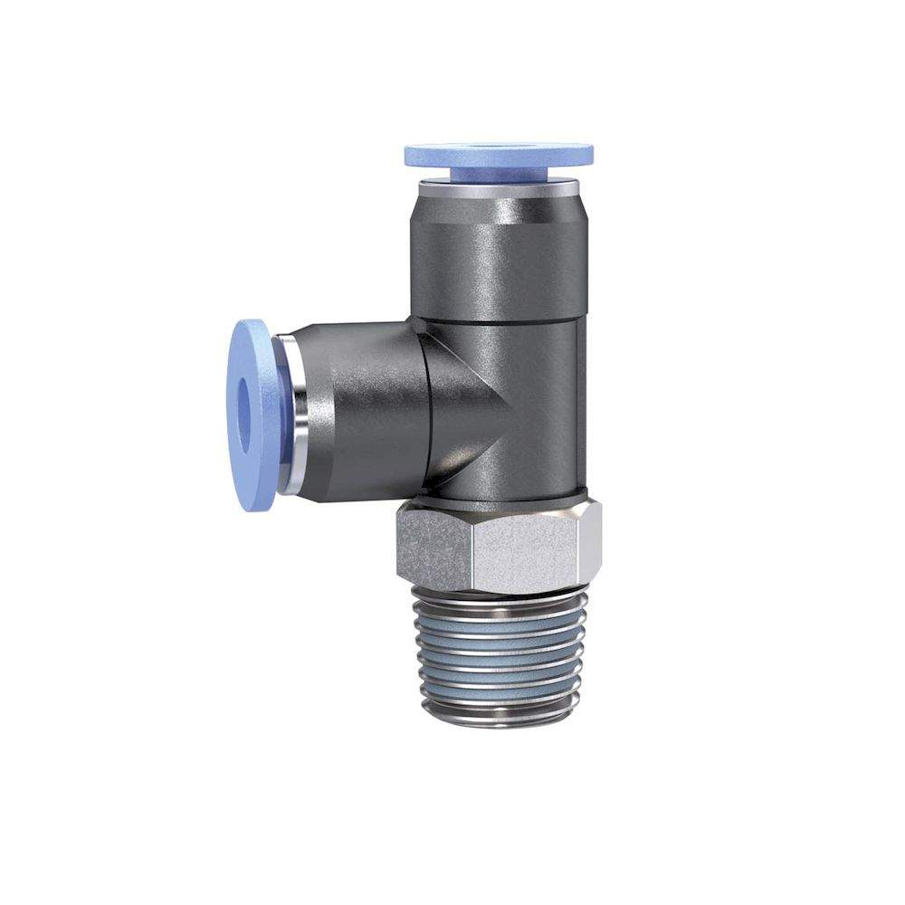 Riegler 148862.Push-in T-fitting »Blue Series« mini, L-shape, rotating, R 1/8