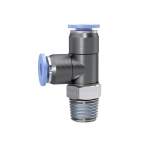 Riegler 148862. T-Steckverschraubung »Blaue Serie« mini, L-Form, drehbar, R 1/8