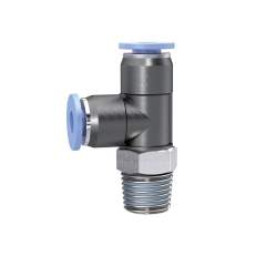 Riegler 148861. T-Steckverschraubung »Blaue Serie« mini, L-Form, drehbar, R 1/8