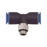 Riegler 135646. T-Steckverschraubung »Blaue Serie«, drehbar, G 3/8 außen Ø 14 mm