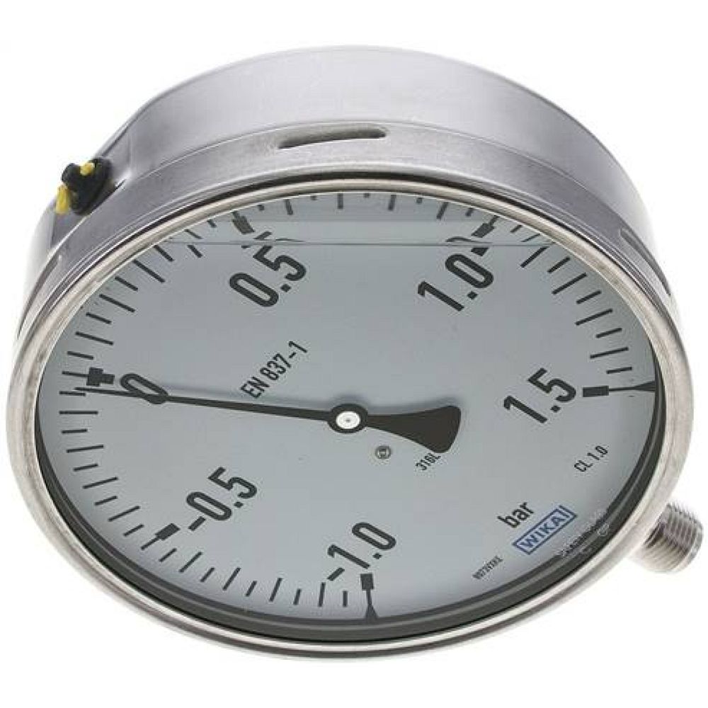 Wika MS -11,5160 GLY ES Chemie-Glycerin-Manometer senkrecht,160mm, -1 bis 1,5 bar