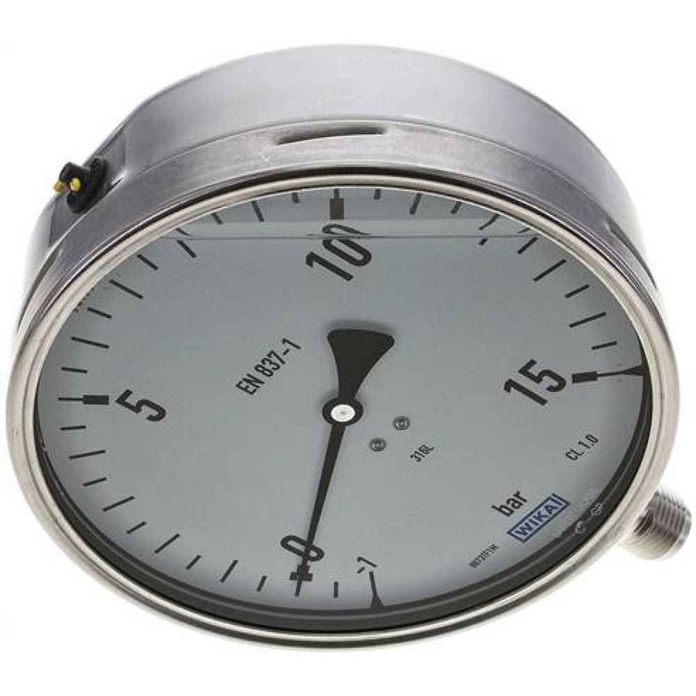 Wika MS -115160 GLY ES Chemie-Glycerin-Manometer senkrecht,160mm, -1 bis 15 bar