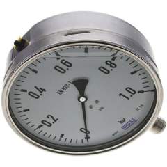 Wika MS 1160 GLY ES Chemie-Glycerin-Manometer senkrecht,160mm, 0-1 bar