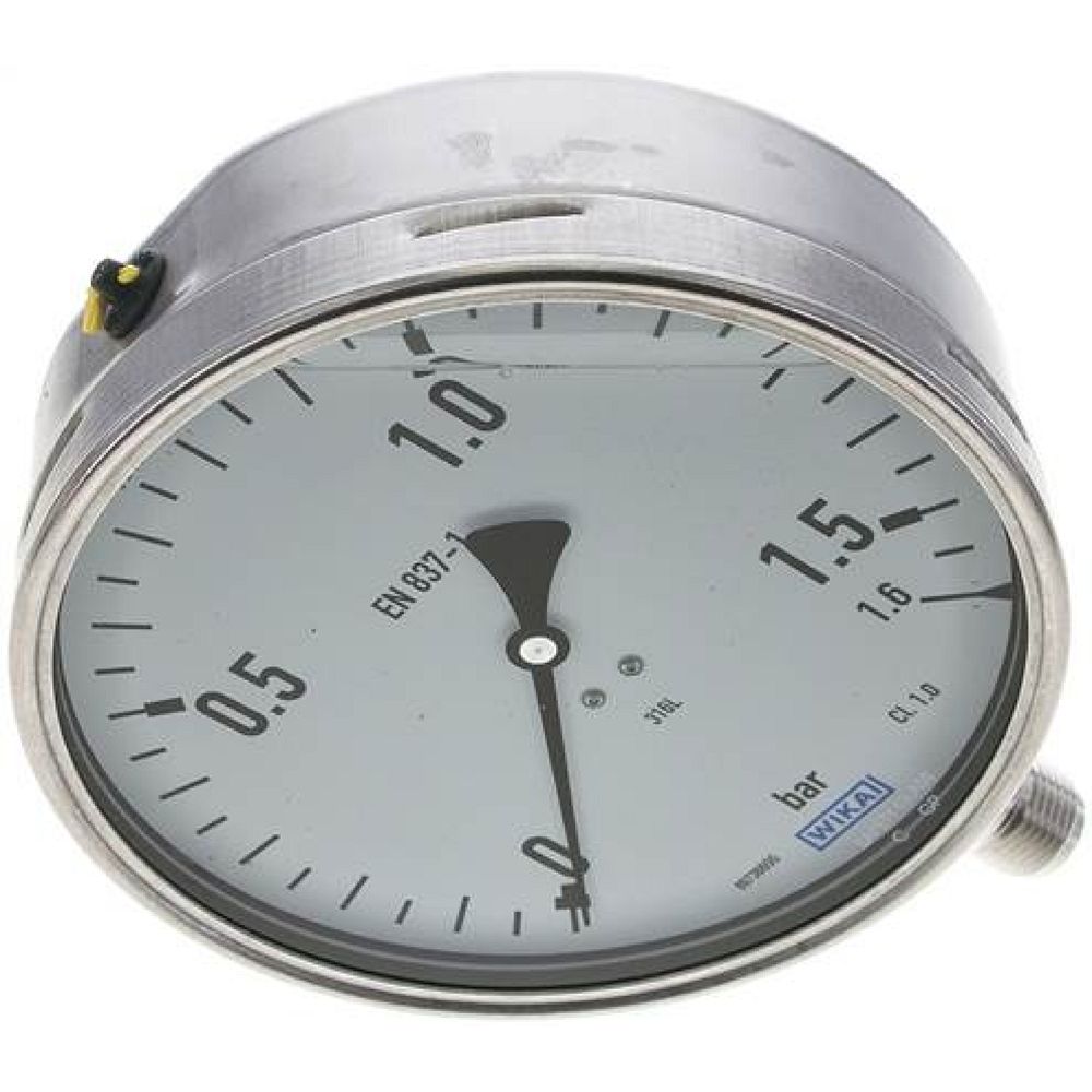 Wika MS 1,6160 GLY ES Chemie-Glycerin-Manometer senkrecht,160mm, 0-1,6 bar
