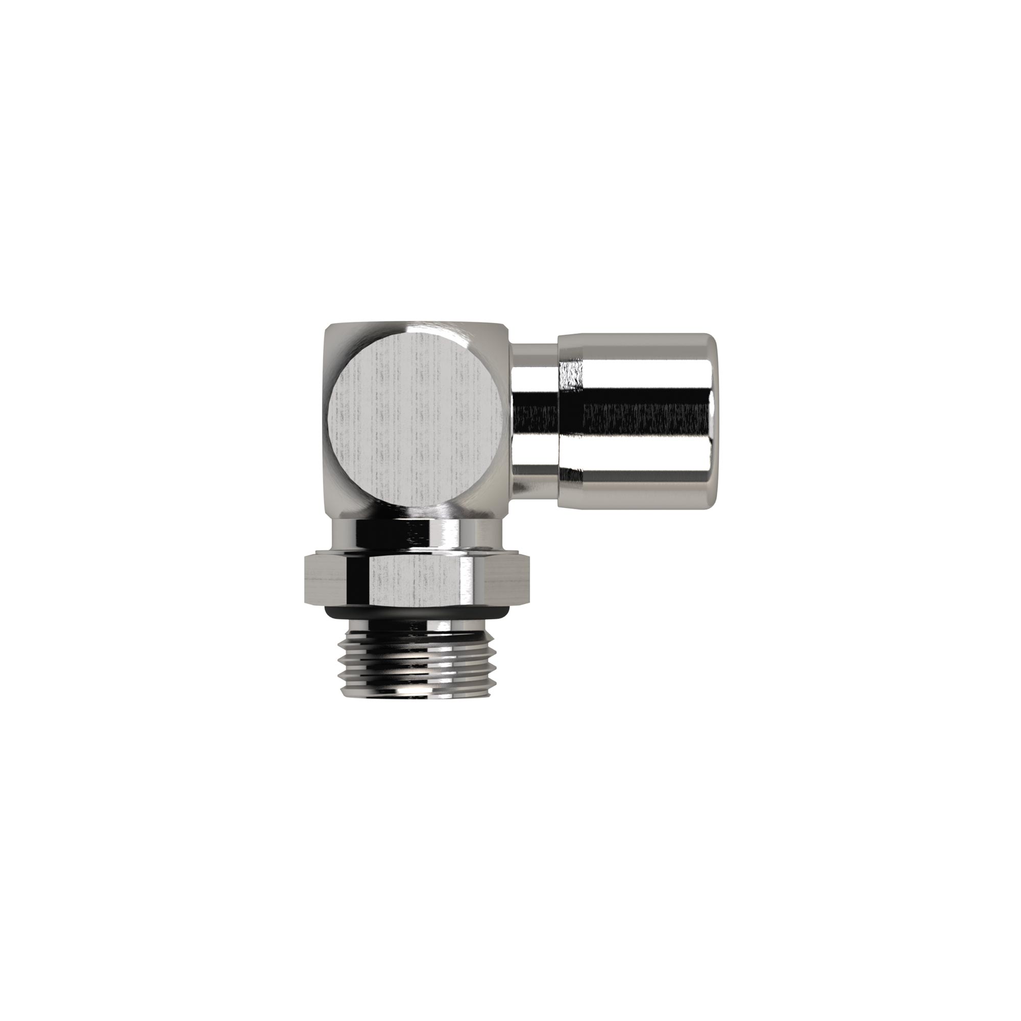 Elbow push-in fitting »NonPlusUltra«, rotat., M5, Ø4, PU10 - Riegler 131280