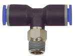 Riegler 109491.Push-in T-fitting »Blue Series«, rotating, R 1/8 o.