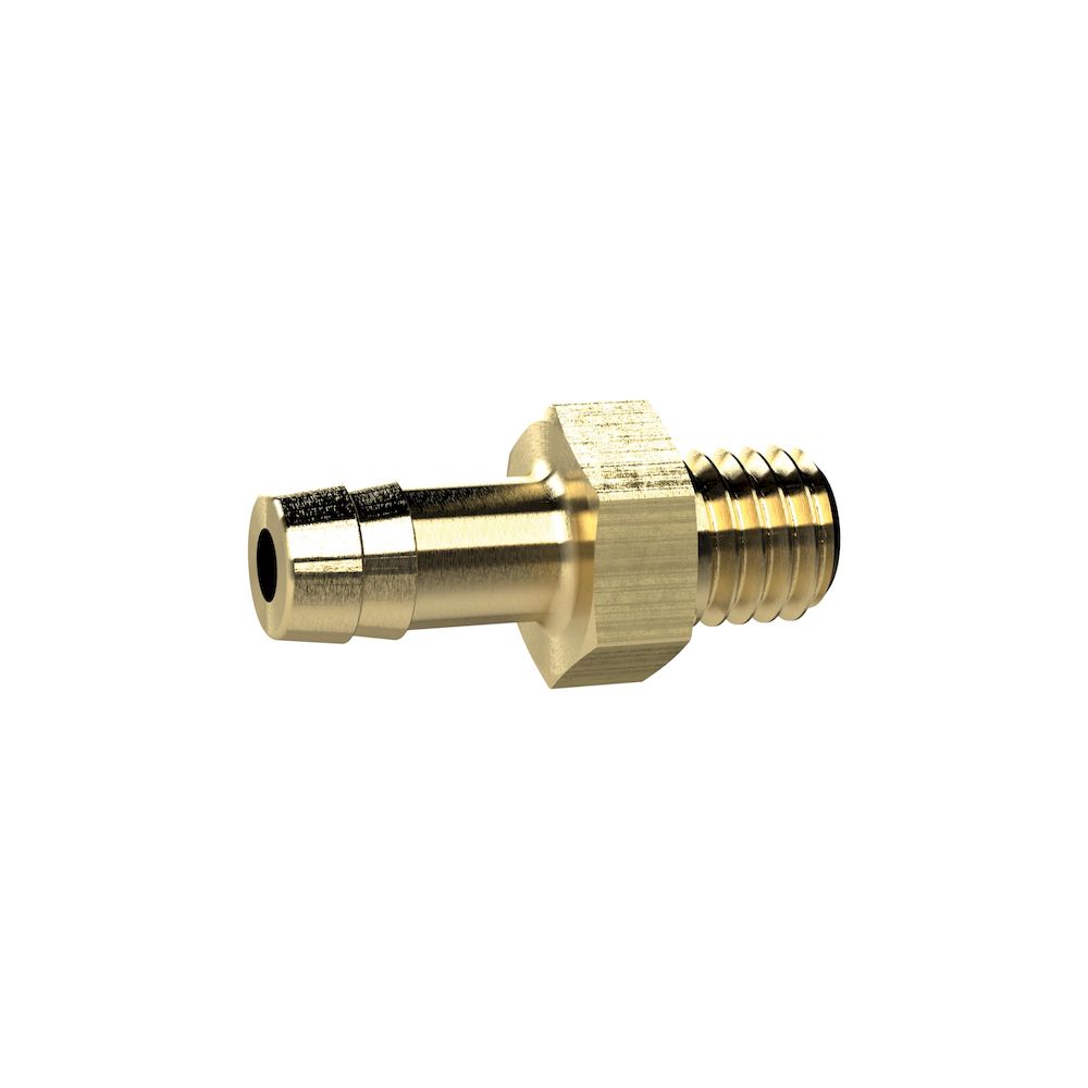 Riegler 132501.Screw-in hose connector, M8x0.75, for hose I.D. 6 mm, AF 12