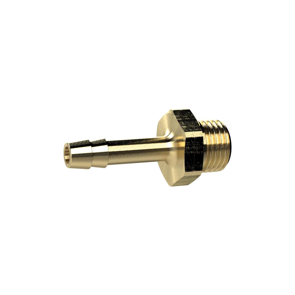Riegler 132505.Screw-in hose connector, G 1/4 left, for hose I.D. 6 mm, AF 17