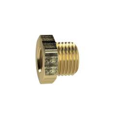 Riegler 134450.Reducing nipple, short, G 1 ET, G 1/2 IT, AF 38, Brass