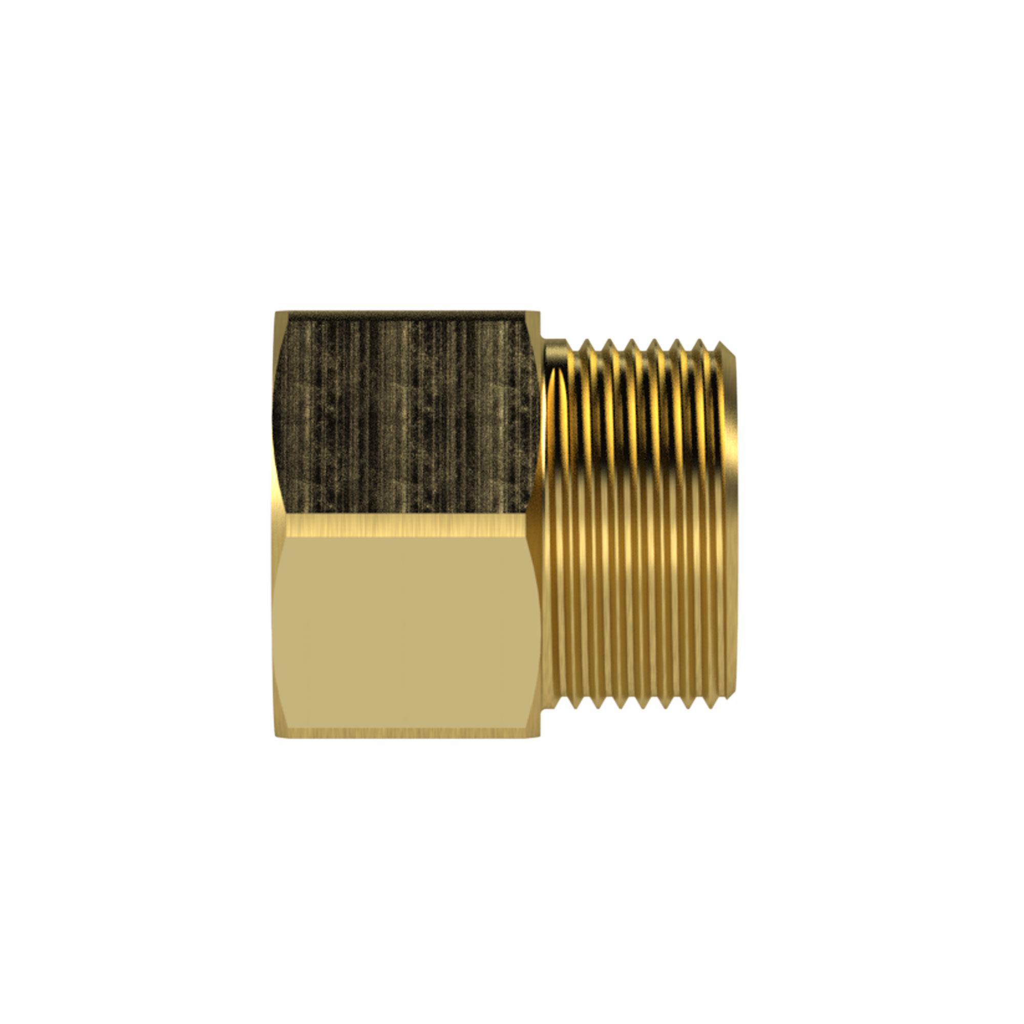 Reducing nipple long, G 3/8 o., G 1/4 i., AF 19, Brass - Riegler 134685