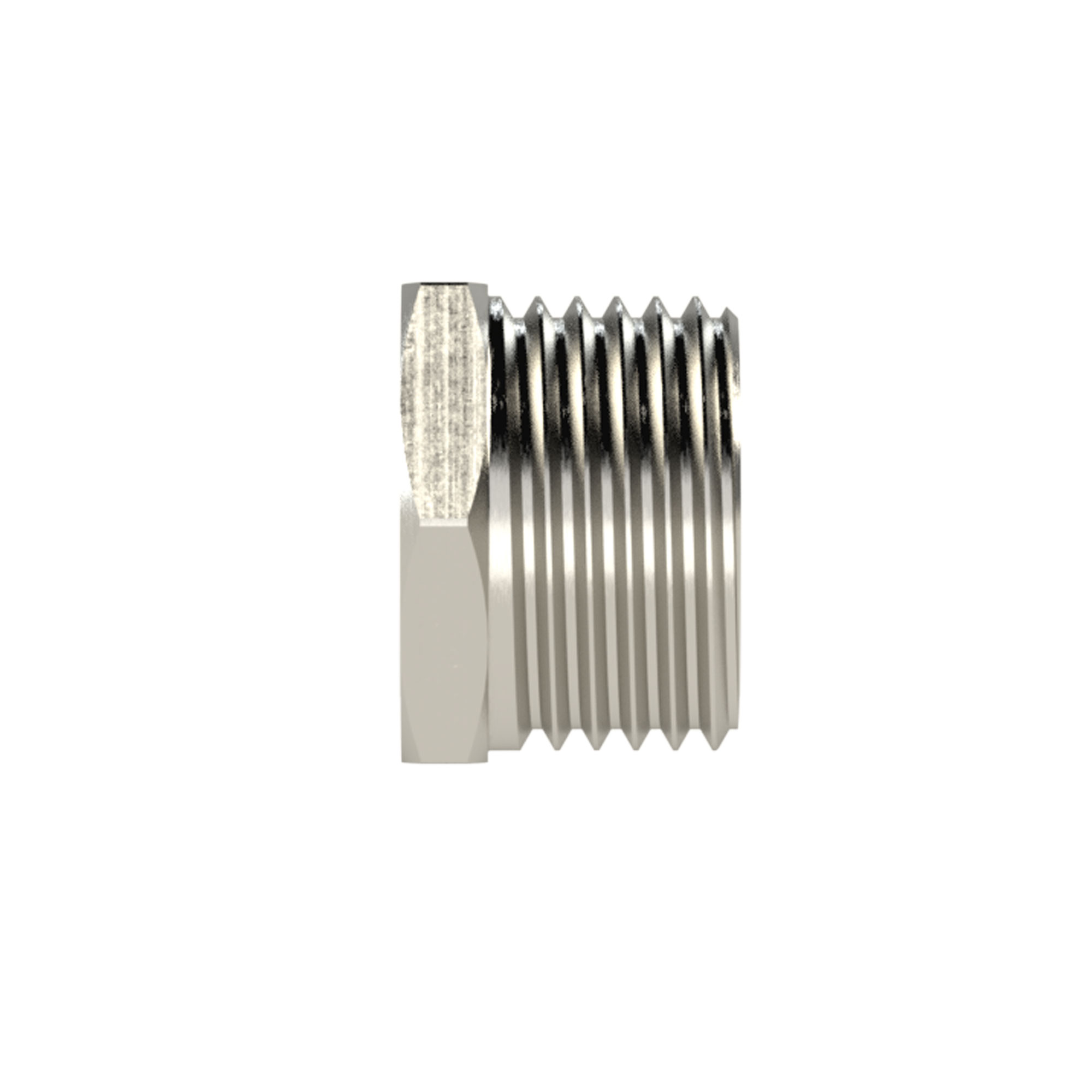 Reduziernippel kurz, G 2 1/2 a., G 2 i., SW 80, Messing vern. - Riegler 134730
