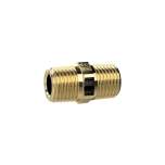 Riegler 135001.Double threaded nipple, Conical, R 3/8 a., R 1 a., AF 36, Brass