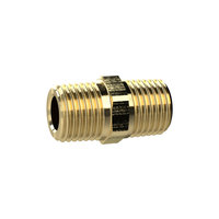 Riegler 135003.Double threaded nipple, Conical, R 1/2 a., R 3/4 a., AF 28, Brass