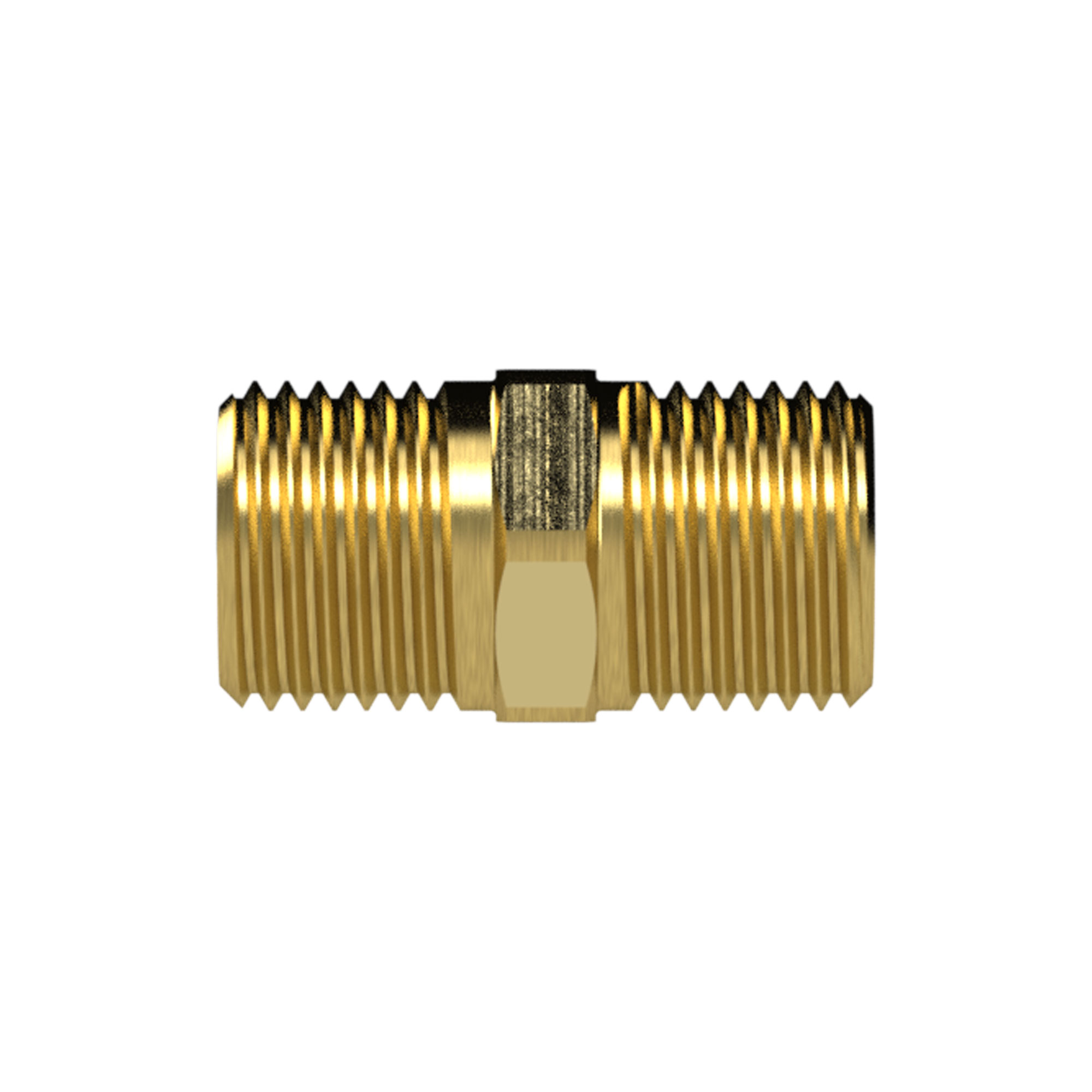 Doppelgewindenippel, R 1 a., R 1 a., SW 36, Messing - Riegler 135007