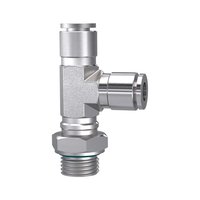 Riegler 135220.Push-in T-fitting L-shape rotating G 3/8 o. for hose exterior Ø12