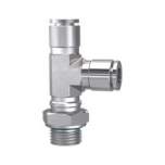 Riegler 135209.Push-in T-fitting, L-shape, rotating, M5 o., for hose exterior Ø4