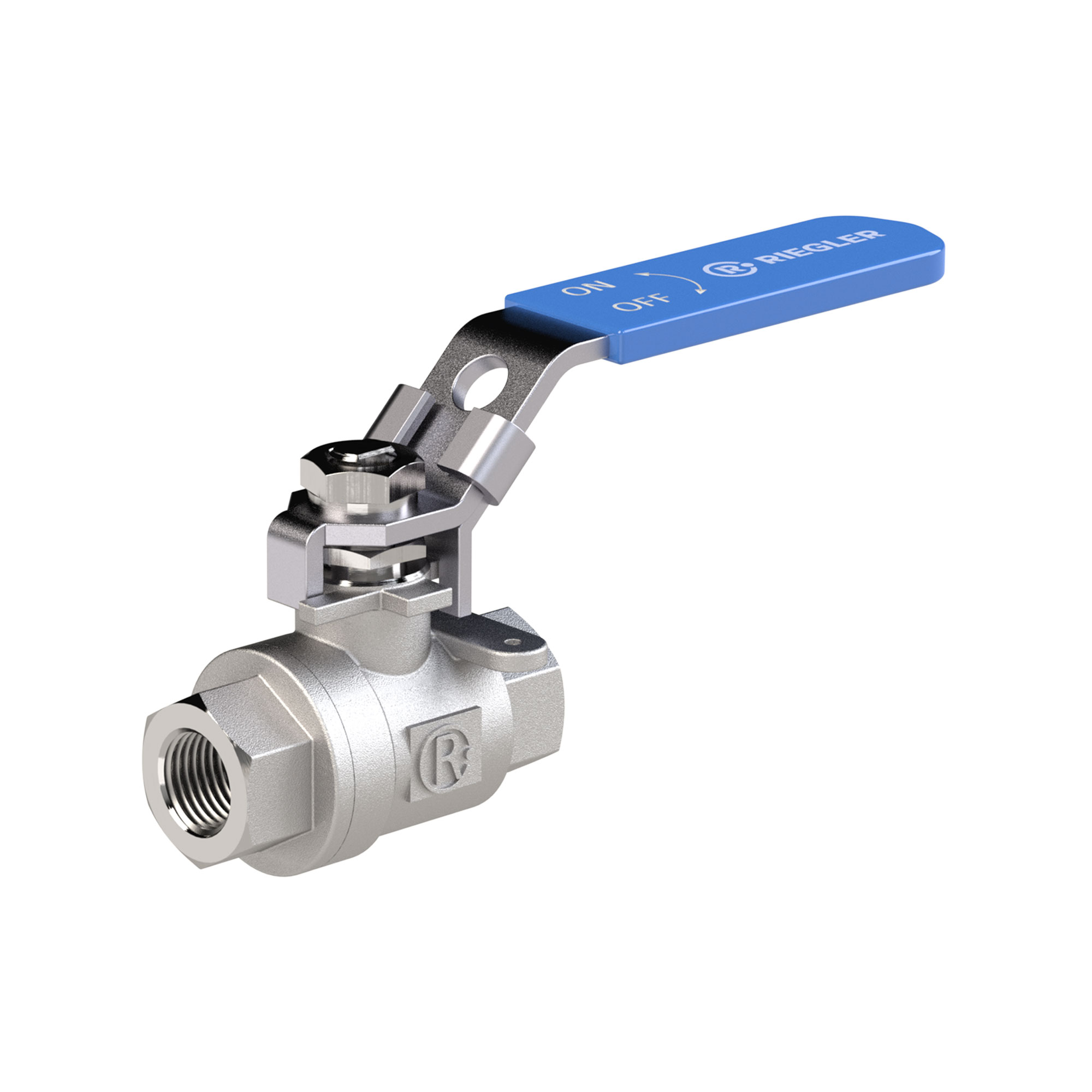 Stainless steel ball valve, 2-piece, IT/IT thread - Riegler K800