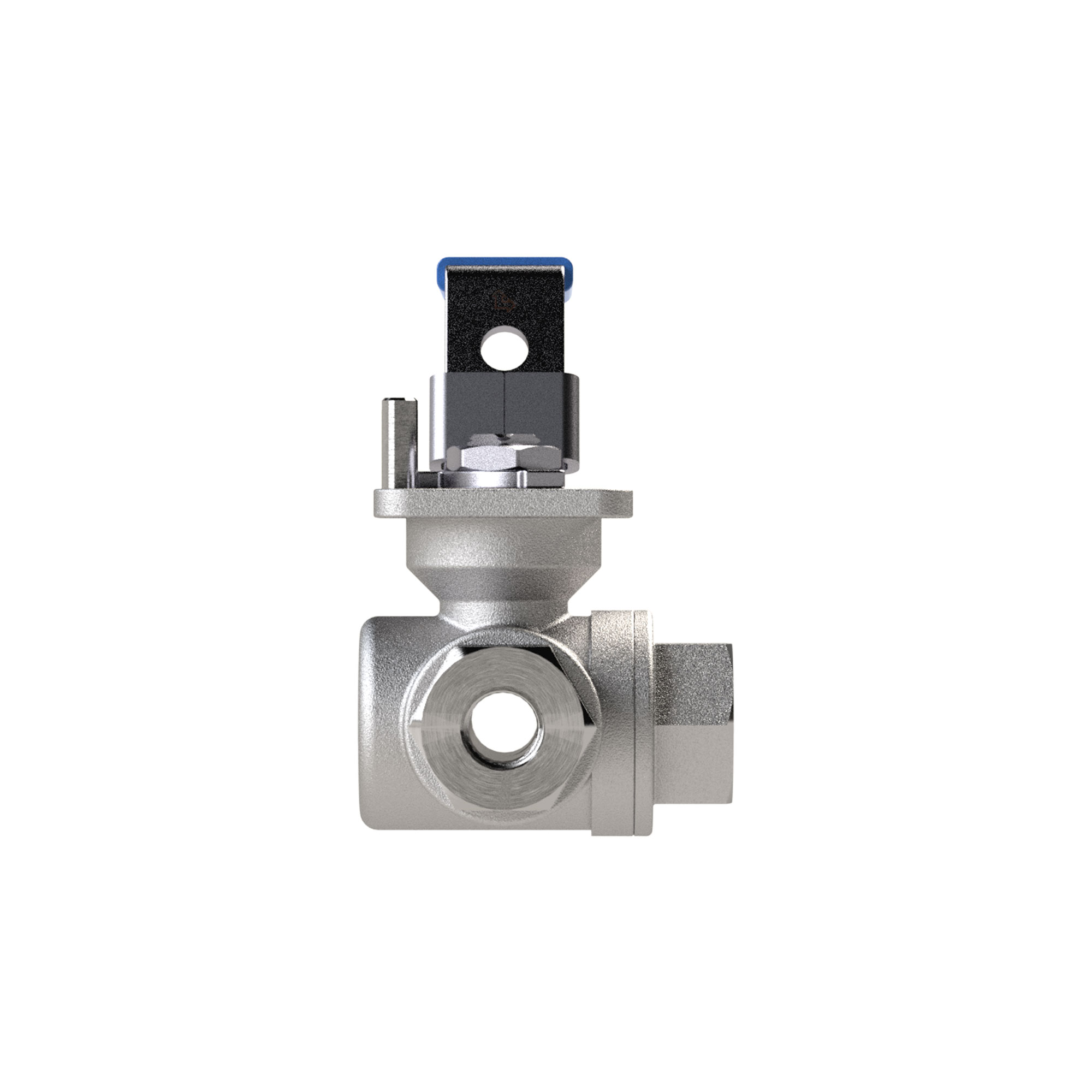 3-way ball valve, T-hole, Stainless steel 1.4408, G 2, DN 50 - Riegler 135935