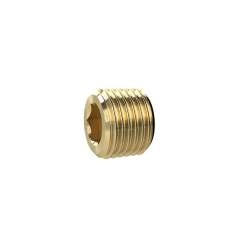 Riegler 136082.Locking screw, Hexagonal socket, without flange, R 1 1/4, Brass