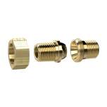 Riegler 136118.Rem. double threaded nipple, con. sealing,R 3/4 o.,R 3/4 o.,Brass