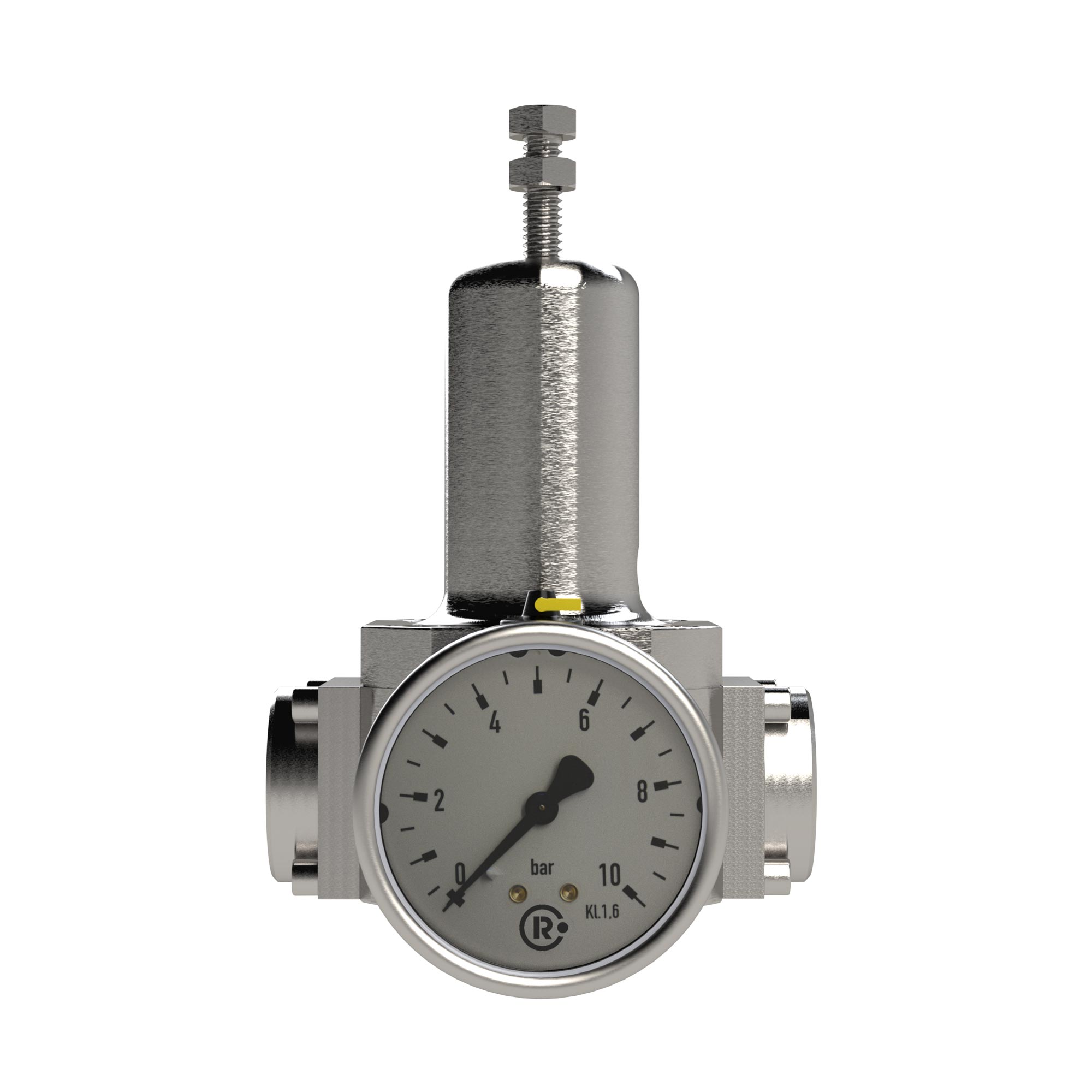 Stainless steel pressure regulator, 1.4404, G 1, 0.5 - 8 bar - Riegler 136430