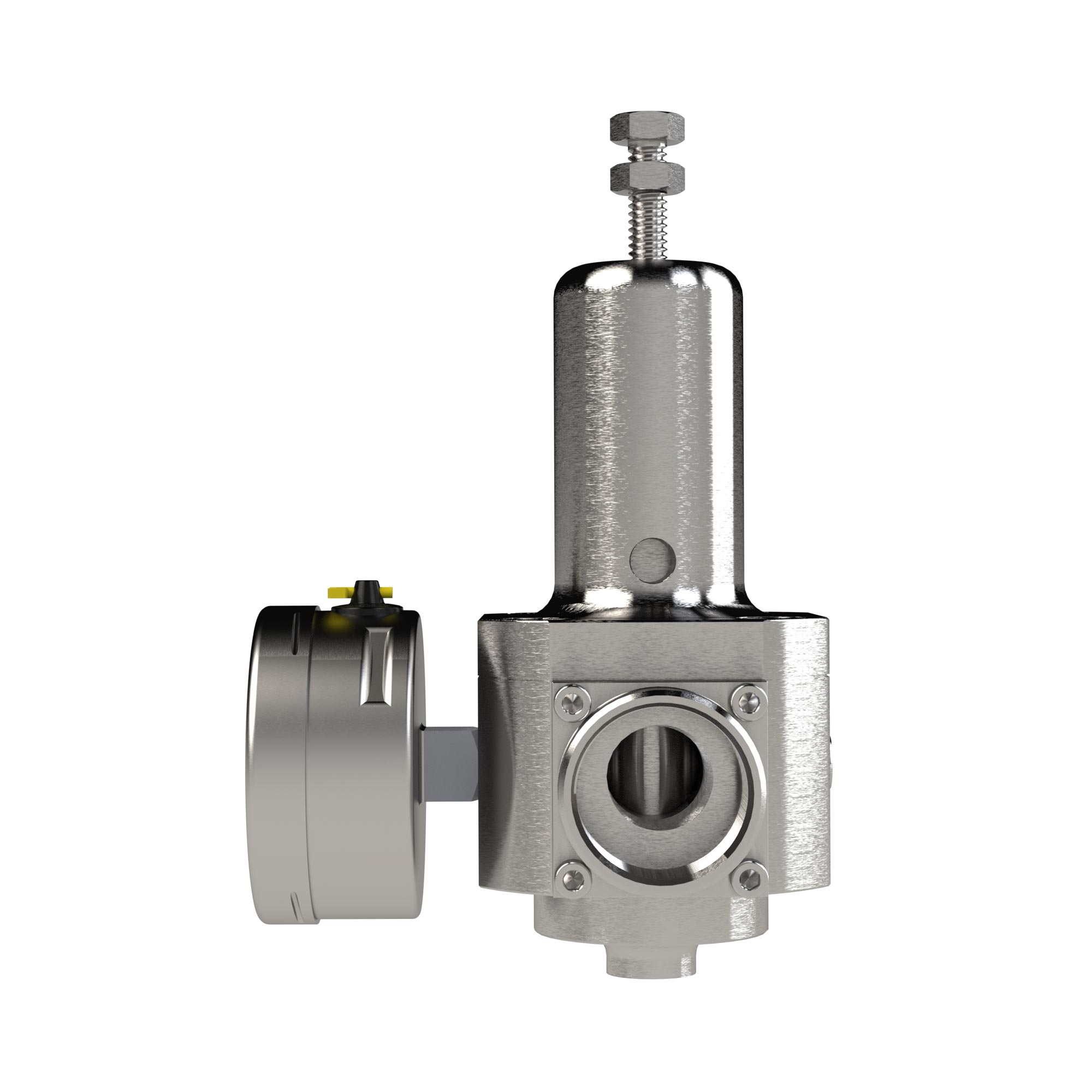 Stainless steel pressure regulator, 1.4404, G 1, 0.5 - 8 bar - Riegler 136430