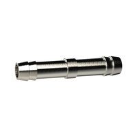 Riegler 136542.Double hose connector, for hose I.D. 4 mm, nickel-plated brass